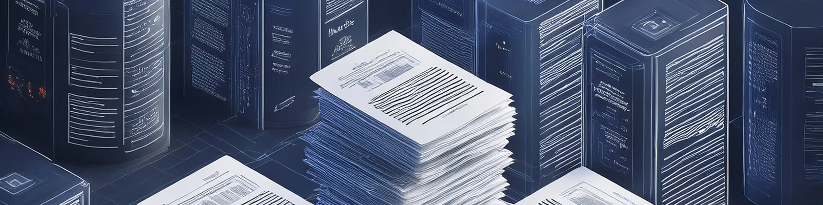 Piles of books or documents