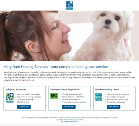 Hearing Services landing page
