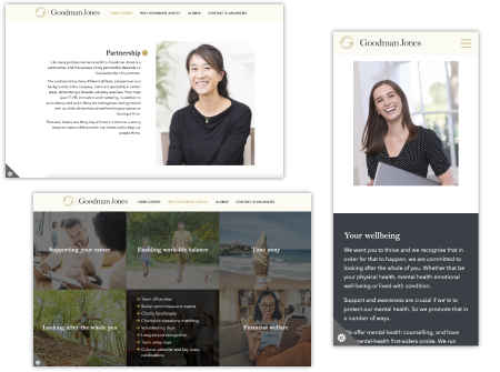 Goodman Jones Careers web design