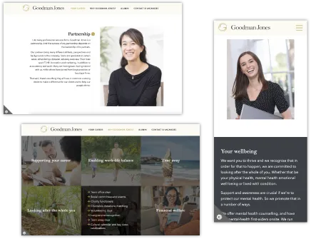 Goodman Jones Careers web design